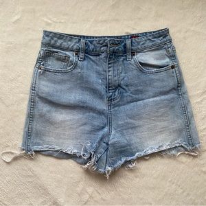 Lucky Brand High Waist Jean Shorts Size 27 Light Wash